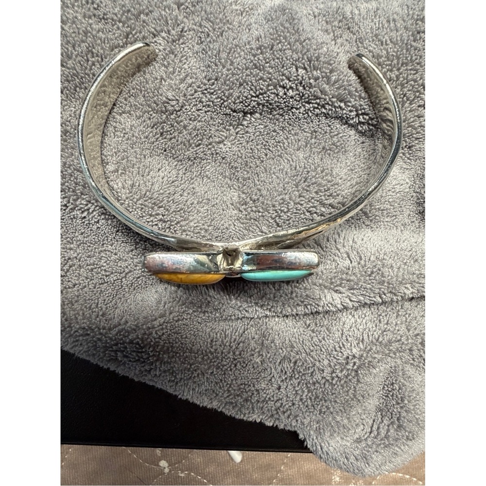 Barse Vintage Sterling Silver Multi Gemstone Flower Cuff 925 - Picture 7 of 16